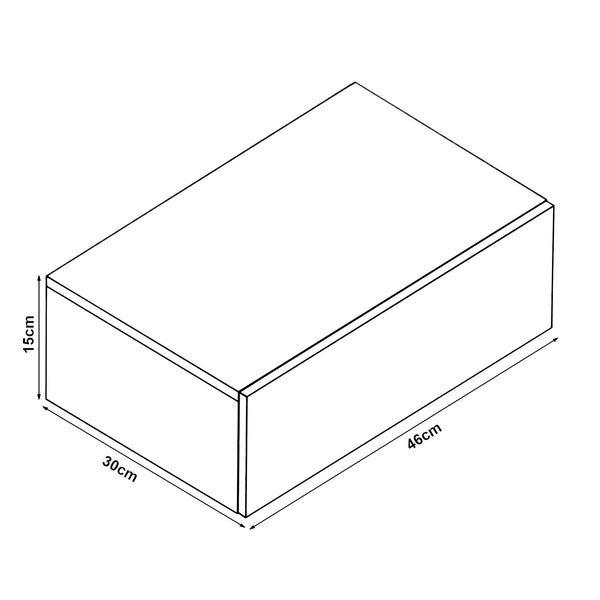 Półka ścienna Oslo z szufladą 46x30x15cm różne kolory [en.casa]