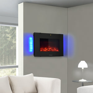 Kominek elektryczny z termowentylatorem i paleniskiem LED biały/czarny casa.pro