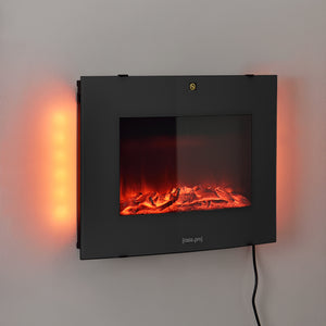 Kominek elektryczny z termowentylatorem i paleniskiem LED biały/czarny casa.pro