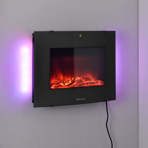Kominek elektryczny z termowentylatorem i paleniskiem LED biały/czarny casa.pro