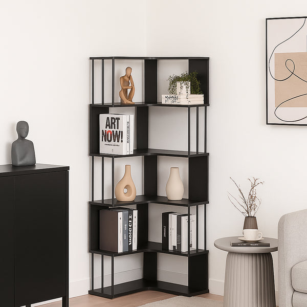 Półka narożna Afrel 160x54x54 cm [en.casa]