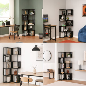 Półka narożna Afrel 160x54x54 cm [en.casa]