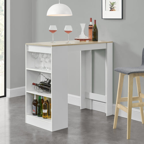 Stolik barowy Kouvola z 3 przegrodami 110x50x103 cm w różnych kolorach. kolory [en.casa]