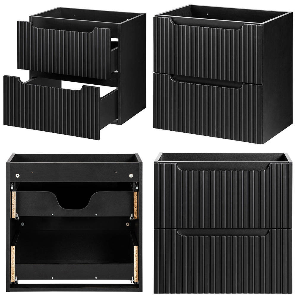 Szafka pod umywalkę Skelbolu z ryflowanym frontem [en.casa]