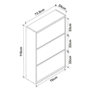 Szafka na buty Aurskog 110x73,5x24cm różne kolory kolory [en.casa]