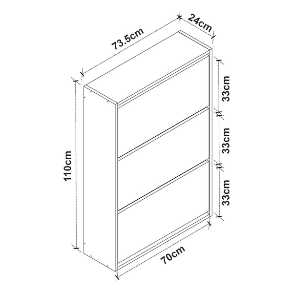 Szafka na buty Aurskog 110x73,5x24cm różne kolory kolory [en.casa]