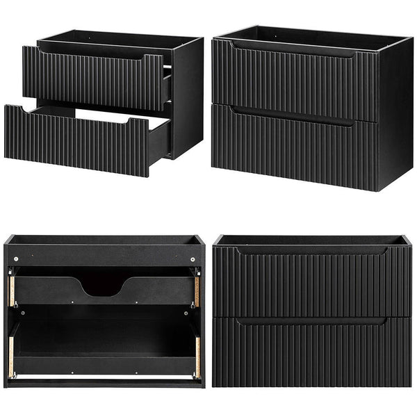 Szafka podumywalkowa Skelbolu z rowkowanym frontem [en.casa]