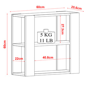 Półka ścienna Rakkestad 60x60x25,6 cm w różnych kolorach. kolory [en.casa]