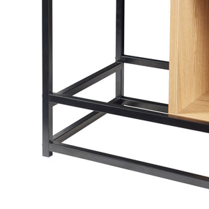 Regał Rennebu czarny/dąb [en.casa]