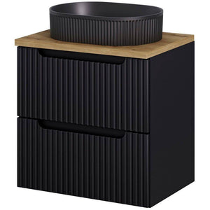 Szafka pod umywalkę Skelbolu z ryflowanym frontem [en.casa]