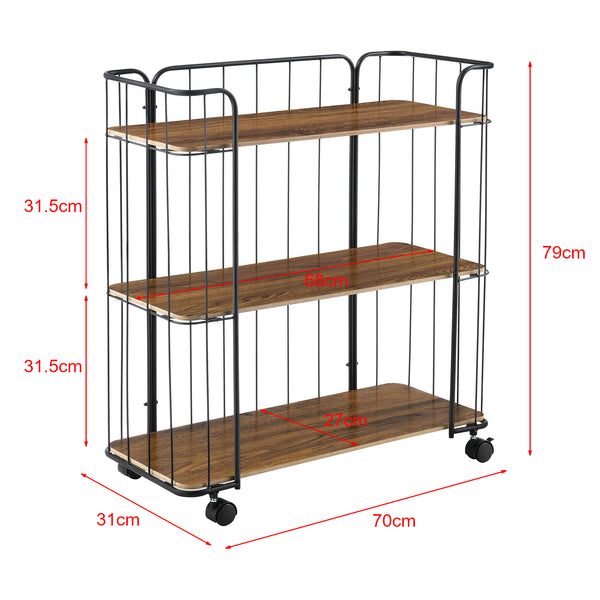 Wózek boczny Laer z 3 półkami w różnych kolorach en.casa