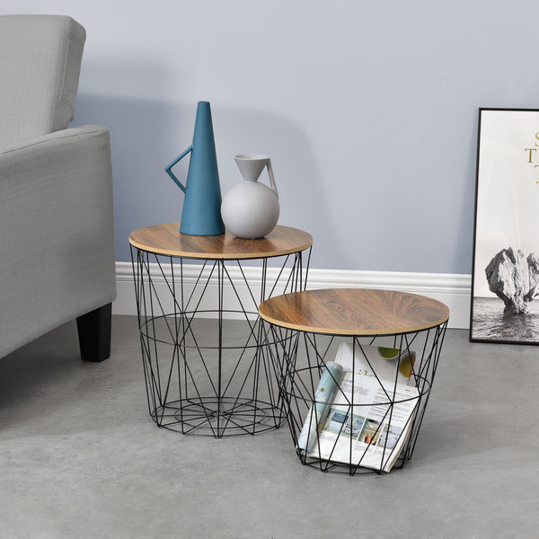 Metalowy stolik boczny Codogno zestaw 2 sztuk w różnych kolorach kolory en.casa