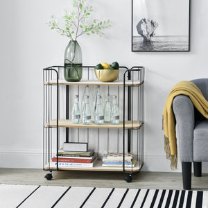 Wózek boczny Laer z 3 półkami w różnych kolorach en.casa