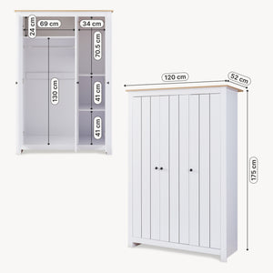 Szafa Vasand 175x120x52 cm [en.casa]