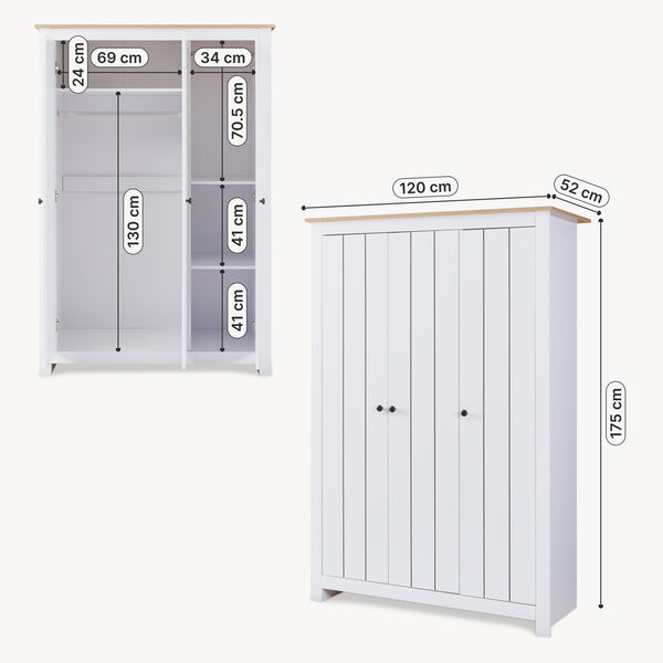 Szafa Vasand 175x120x52 cm [en.casa]