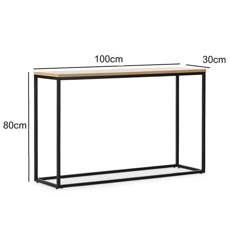 Szkic wymiarowy Stolik konsolowy Kittilä 80x100x30cm różne kolory Kolory [en.casa]