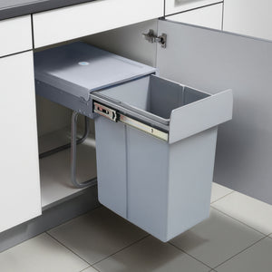 Kosz do zabudowy Froland 2/3 komory szary różne warianty [en.casa] - premiumXL