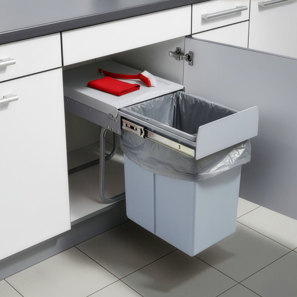 Kosz do zabudowy Froland 2/3 komory szary różne warianty [en.casa] - premiumXL