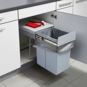 Wbudowany kosz na śmieci Froland 2/3 komory Szary różne wersje [en.casa]
