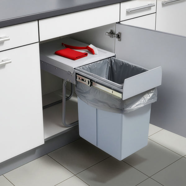 Wbudowany kosz na śmieci Froland 2/3 komory Szary różne wersje [en.casa]
