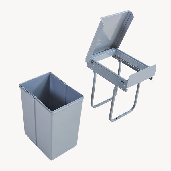 Wbudowany kosz na śmieci Froland 2/3 komory Szary różne wersje [en.casa]