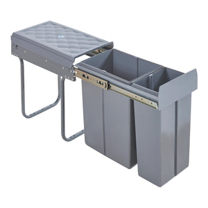 Wbudowany kosz na śmieci Froland 2/3 przegródki Szary różne wzory Wersje [en.casa]