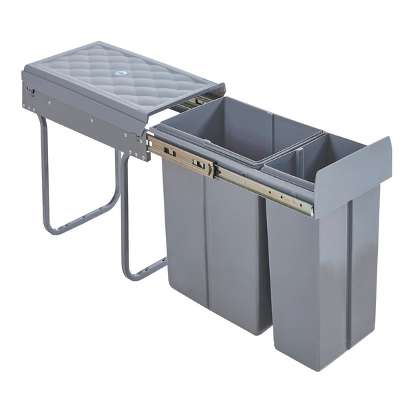 Wbudowany kosz na śmieci Froland 2/3 przegródki Szary różne wzory Wersje [en.casa]