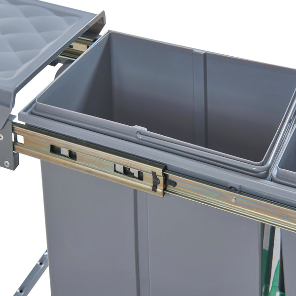 Wbudowany kosz na śmieci Froland 2/3 przegródki Szary różne wzory Wersje [en.casa]