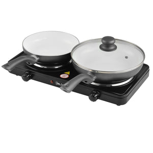 Elektryczna płyta grzewcza żeliwna czarna [in.tec]