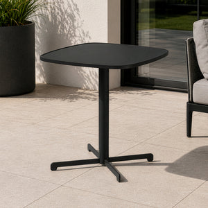 Stół bistro na zewnątrz Foggia 75x70x70 cm stal antracytowa [casa.pro]