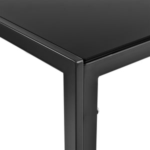 [en.casa]® Stół szklany 105x60 cm + krzesło skóra PU 4 szt. (różne kolory)