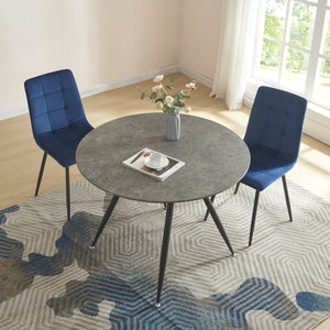 Stół do jadalni Fitjar o wyglądzie betonu w różnych rozmiarach. rozmiary [en.casa]