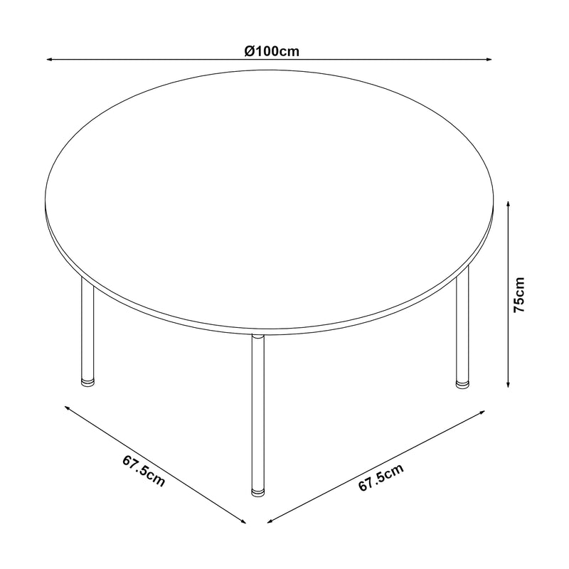 Szkic wymiarowy Stół dębowy Hemnes w różnych rozmiarach rozmiary [en.casa]