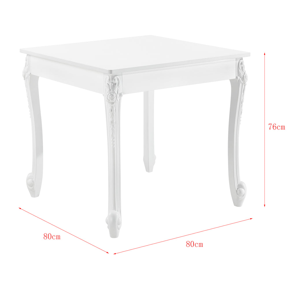 Stół do jadalni Lüneburg w różnych rozmiarach Rozmiary Biały en.casa