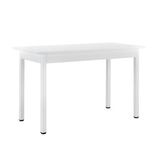 [en.casa]® Zestaw do jadalni stół 120x60 cm + nowoczesne krzesło skóra PU 4 szt. (różne kolory)