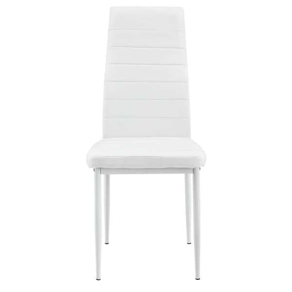 [en.casa]® Zestaw do jadalni stół 120x60 cm + nowoczesne krzesło skóra PU 4 szt. (różne kolory)