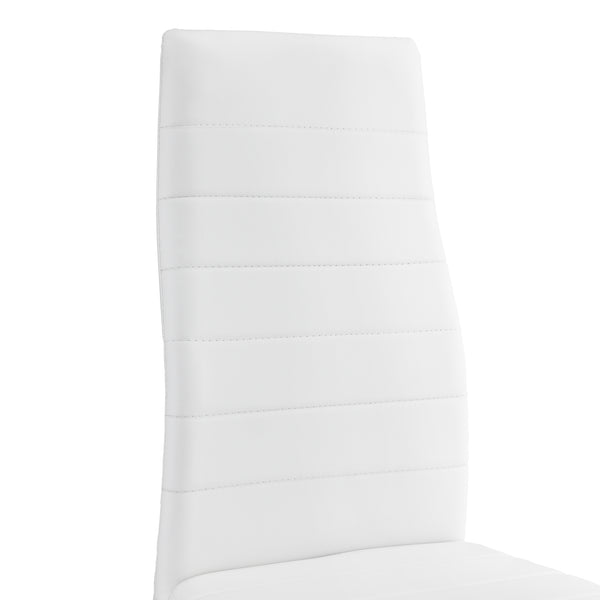 [en.casa]® Stół szklany 105x60 cm + krzesło skóra PU 4 szt. (różne kolory)