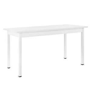 [en.casa]® Zestaw do kuchni jadalny stół 140x60 cm + krzesło 6 szt. (różne kolory)