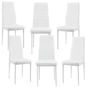 [en.casa]® Zestaw do kuchni jadalny stół 140x60 cm + krzesło 6 szt. (różne kolory)