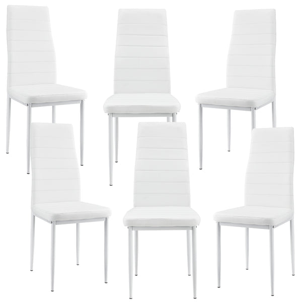 [en.casa]® Zestaw do kuchni jadalny stół 140x60 cm + krzesło 6 szt. (różne kolory)