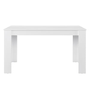 [en.casa]® Stół MDF 140x90 cm + miękkie krzesło 6 szt. (różne kolory)
