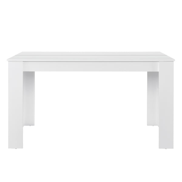 [en.casa]® Stół MDF 140x90 cm + miękkie krzesło 6 szt. (różne kolory)