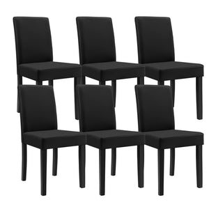 [en.casa]® Stół MDF 140x90 cm + miękkie krzesło 6 szt. (różne kolory)