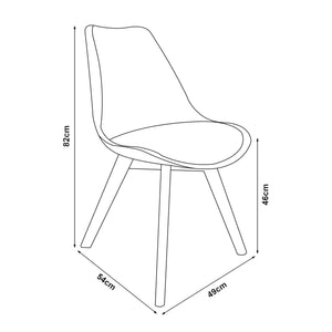 Krzesło do jadalni Fläten zestaw 2 szt. [en.casa]