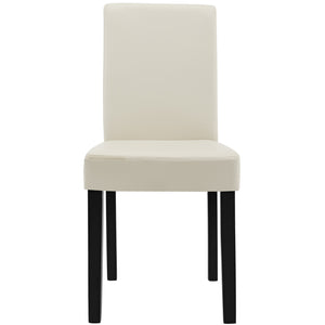 Krzesło do jadalni Hamburg zestaw 2 z imitacji skóry [en.casa]