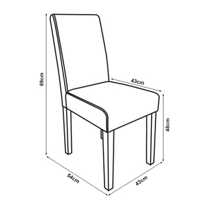 Krzesło do jadalni Hamburg zestaw 2 z imitacji skóry [en.casa]