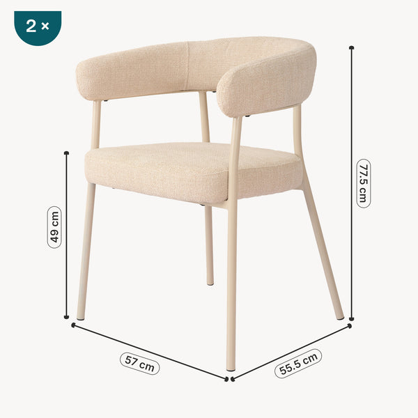 Krzesło do jadalni Huk [en.casa]