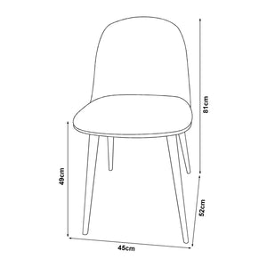Krzesło do jadalni Kangasala zestaw 2 szt. w różnych kolorach [en.casa]
