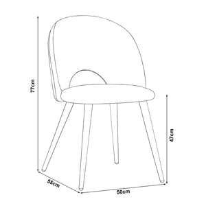 Krzesło do jadalni Karijoki zestaw 2 sztuk w różnych kolorach kolory [en.casa]