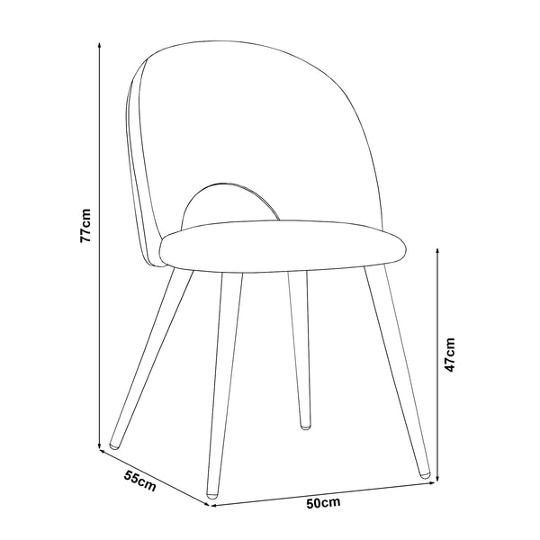 Krzesło do jadalni Karijoki zestaw 2 sztuk w różnych kolorach kolory [en.casa]